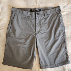 Hurley Men's Charcoal Flat Front Hybrid Dri-Fit Shorts